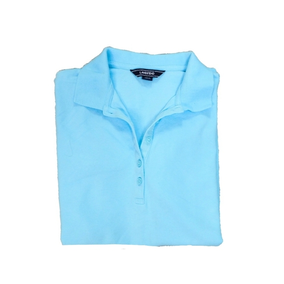 NWT- NIKE + LANDS END WMN M BLUE GOLF POLO TOPS - Picture 7 of 8